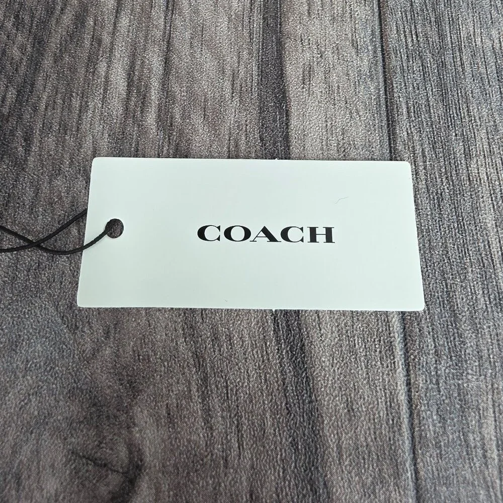 COACH Signature C Charm Bracelet 14K Gold Plated Hangtag Cubic Zirconia Gift New